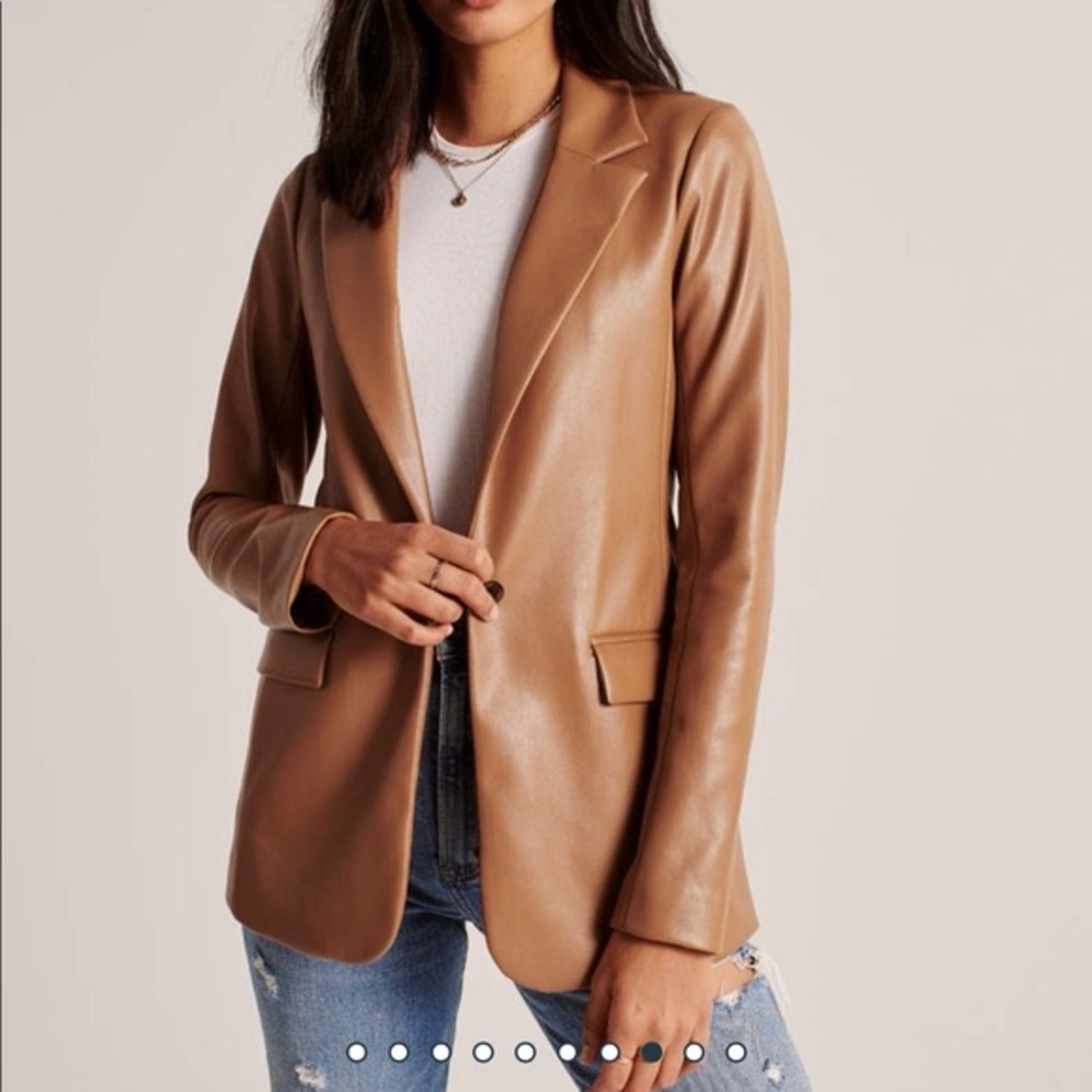 Abercrombie Faux Leather Blazer